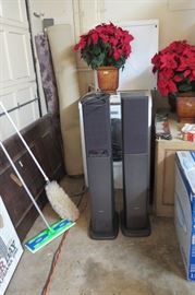 sony speakers, 2 8' tall doors laying down