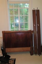 antique bed with rails
