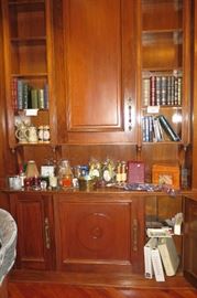 leather books and decor