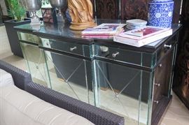 large mirrored bar