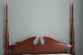 Headboard of traditional bed.