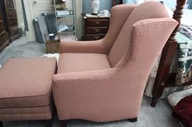 This chair and ottoman are sooo comfortable.  Beautifully upholstered.