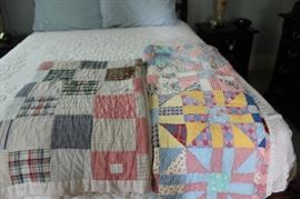 Speaking of quilts.  Two vintage handmade quilts are beautiful.