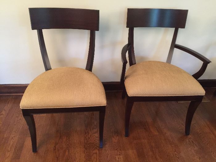 15. Ethan Allen Dining Chairs (2 Arm - 26'' x 22'' x 36'') (4 Side - 21'' x 20'' x 36'')
