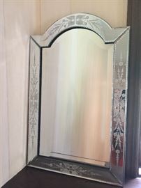 21. Venetian Style Beveled Mirror (16'' x 25'')