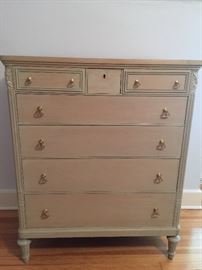 60. Vintage Sligh French Blue Chest of Drawers (36''' x 20'' x 44'')