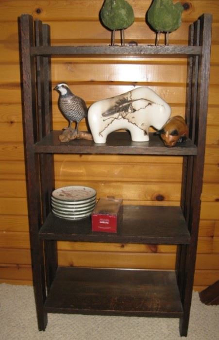 Antique Mission Oak Small Bookcase