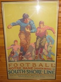 Framed South Shore Poster Notre Dame Football