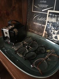 Brownie Hawkeye.... Vintage Eye Frames...Russel Wright USA Vintage Platter
