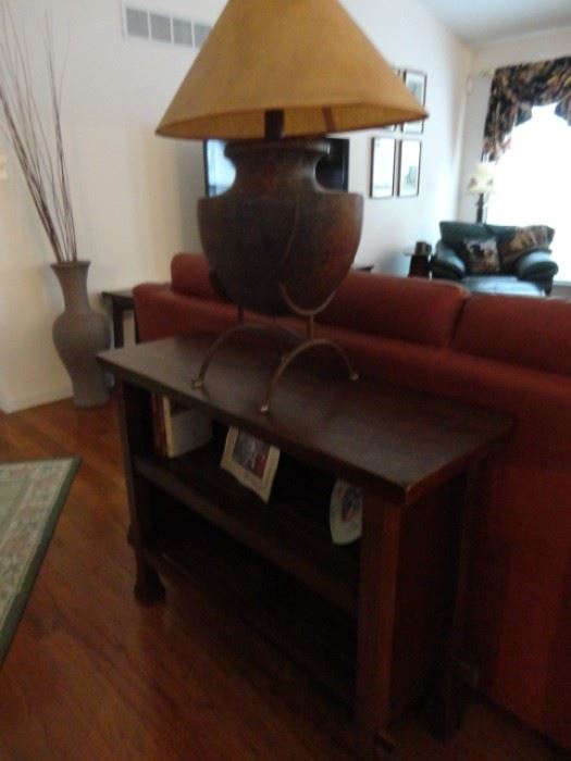SOFA TABLE WITH UNIQUE LAMP