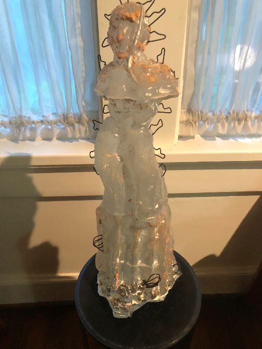 Hank Adams glass sculpture Blenko, very rare