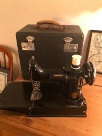 antique Singer portable sewing machine