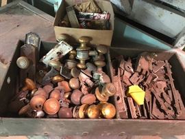 doorknobs and hardware original to the house 1920 iron copper brass