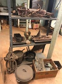 1920's cast-iron house fixtures, doorknobs, floor registers