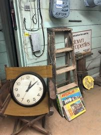 genuine antique schoolhouse clock