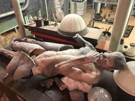 Clay folk art sculpture (broken) (but still really cool)