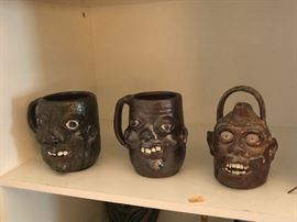 Gracie Nell Hewell and Peter Lenzo pottery, ugly jugs mugs