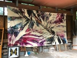 Giant 9ft X 18ft original painting by J. Robinson