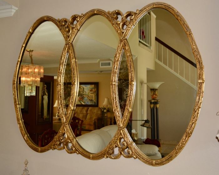 Beautiful gold gilt mirror