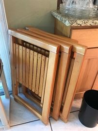 Wood folding chairs