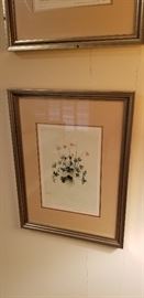 framed vintage botanical prints