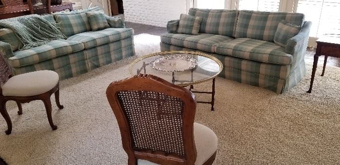 Ethan Allen country chic sofas