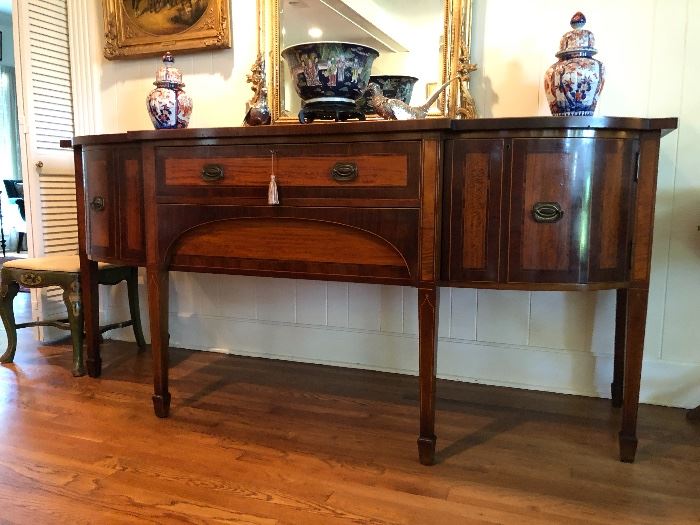 beautiful large antique English sideboard, not on site.  Call if interested.  $4200