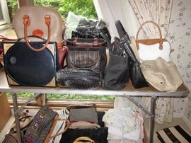 LOTS OF NICE PURSES, GLOVES AND SCARVES