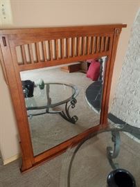 Mission Style Mirror with Beveled Glass