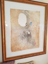 Vietnam Artist Lithos w/Intaglio Etching signed by Hoy Lebadang