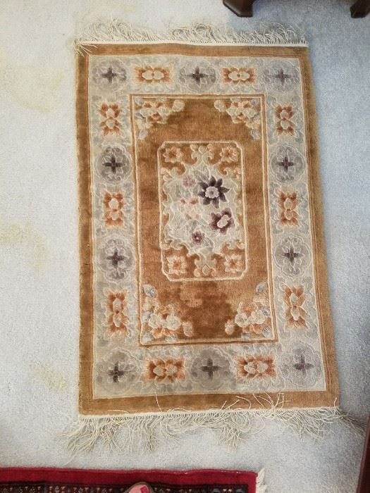  Persian Carpet in good shape.  Approx 2+ by 4'. Handknotted. 