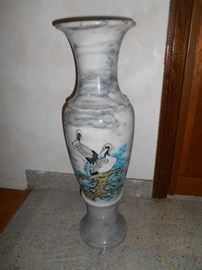alabaster floor vase