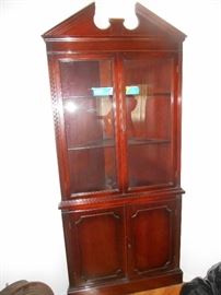 mahogany corner cabinet