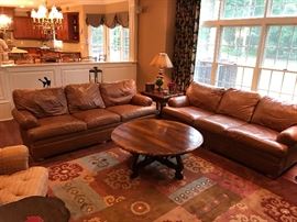 ETHAN ALLEN quality leather sofas