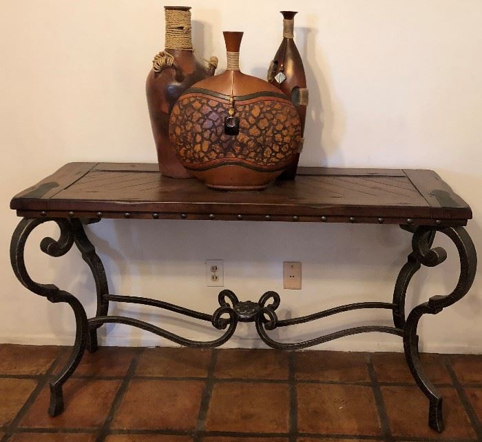 Console Table, Asst Pottery
