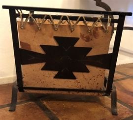 Leather Magazine Rack