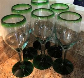 Asst Hand Blown Glassware, Pottery, etc.