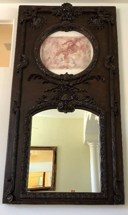 Magnificent Vintage Mirror, over 8' High w amazing detail