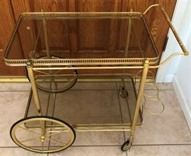 Vintage 1960's MCM Hollywood Regency Bar/Tea Cart