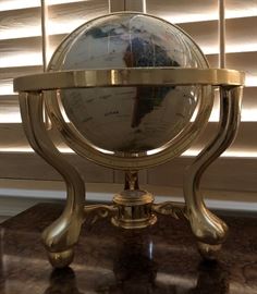 Stone Inlaid Globe 