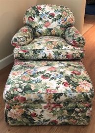 Ethan Allen Swivel Rocker and Ottoman