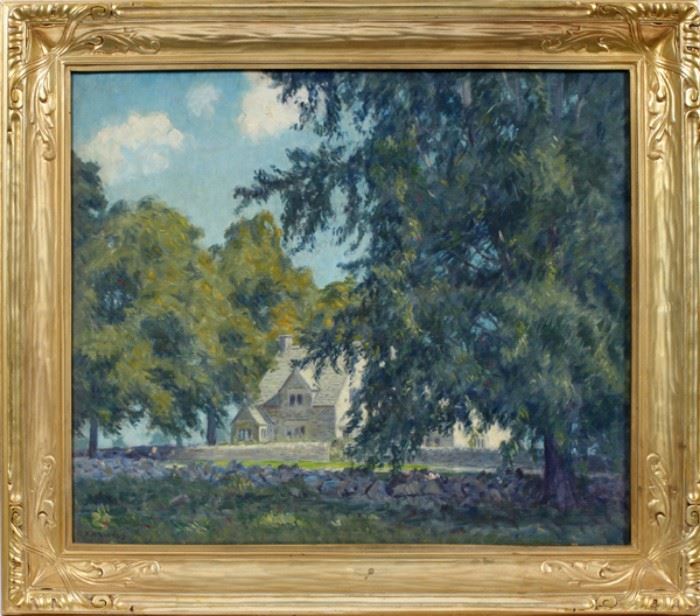 ERNEST HARRISON BARNES (AMERICAN, 1873-1955), OIL ON CANVAS, C. H 24", W 28", FORD COTTAGE
Lot # 2014