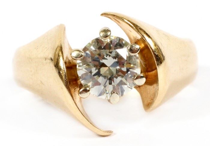DIAMOND (1.04CT.) 14K YELLOW GOLD SOLITAIRE RING
Lot # 2046