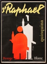 CHARLES LOUPOT (SWISS, 1892-1962), LITHOGRAPHIC POSTER, 1941, H 44", W 32", 'ST. RAPHAEL'
Lot # 2096 