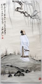 CHINESE WATERCOLOR SCROLL, H 36", W 17"
Lot # 2183 