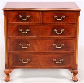 CHIPPENDALE STYLE MAHOGANY 4 DRAWER CHEST, H 35", L 36", D 20 1/2"
Lot # 2247 