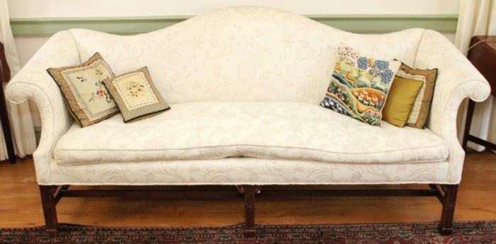 CHIPPENDALE STYLE MAHOGANY SOFA, H 35", L 86", D 34"
Lot # 1198 
