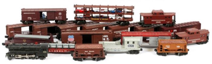 LIONEL ELECTRIC TRAIN COLLECTION, O-GAUGE, CHESTERFIELD, MICHIGAN & NEW YORK, ETC 00-6464-009,ETC. (20)
Lot # 0105 