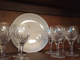 Mikasa crystal and view of plate pattern - Tiara