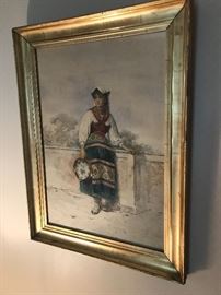 19th Century Watercolor, signed